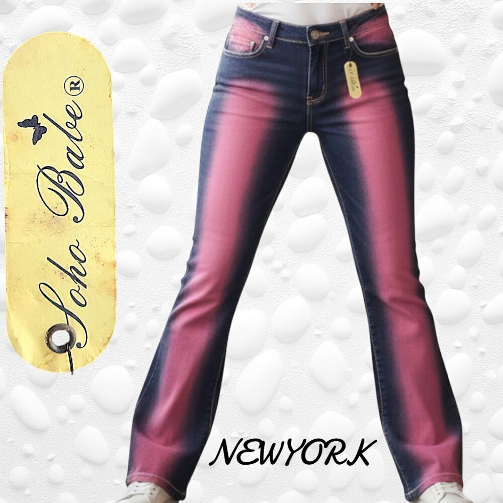 Soho Babe "NEWYORK" Jeans – two-tone wash Size 13 NWT